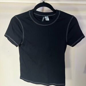 H&M Black Contrast Tee